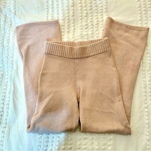 Gilly Hicks Women’s Blush Pink Tan Straight Leg Sweater Pants Sz S